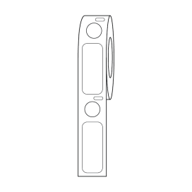 Label/Dot Combo Roll, Cryo, Direct Thermal, 33x13mm & 9.5mm Dot, for 2.0mL Tubes, White