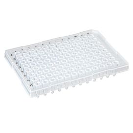 0.2mL 96-Well PCR Plate, Half Skirt (ABI-style), Ridged Rim, Clear