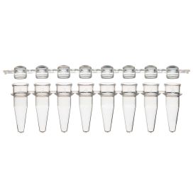 ***SAVE 37%*** 0.2mL 8-Strip Tubes, with Separate 8-Strip clear Dome caps, Natural